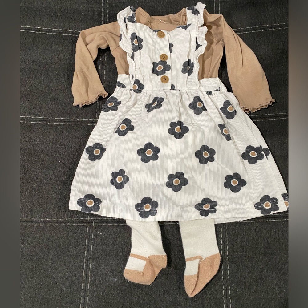 18month Carters Dress with Long Sleeve Shirt and Stockings